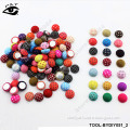 12mm and 15mm Semicircle Polka-dot Printing Covered Buttons Flatback Fabric Button Jewelry Accessories for Craft